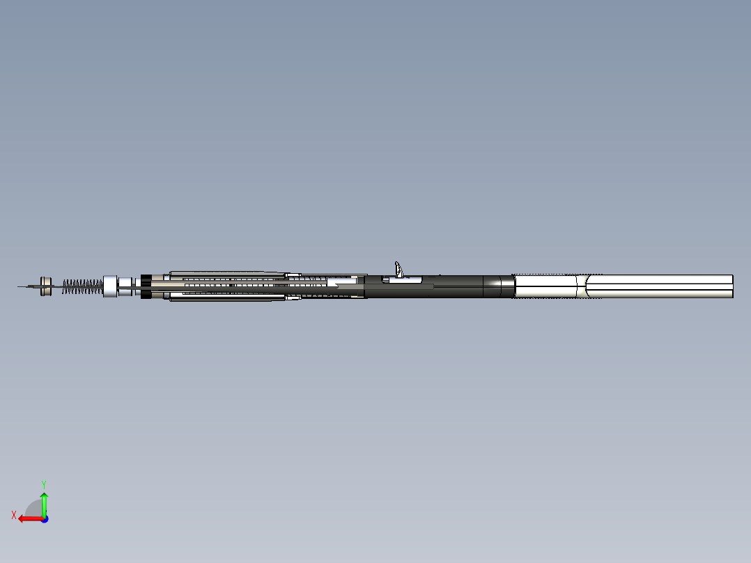 手枪左轮冲锋枪老式狙击步枪设计3D图纸color-pump-action-shotgun X_T后视图