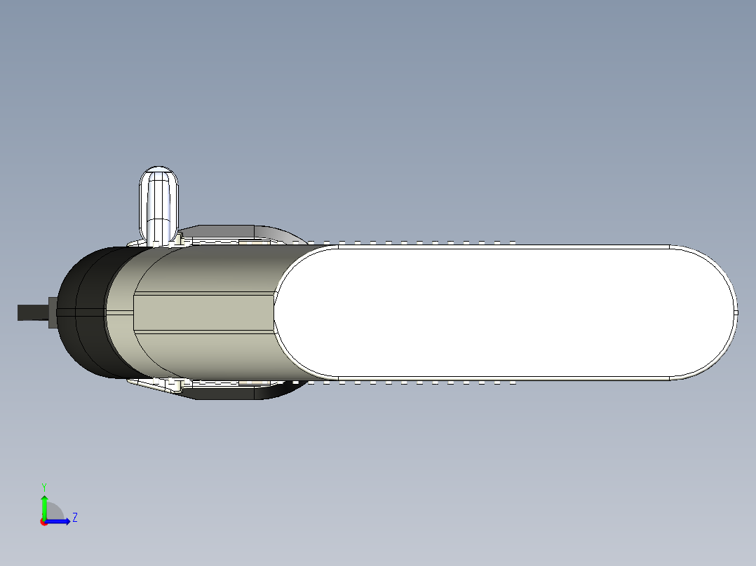 手枪左轮冲锋枪老式狙击步枪设计3D图纸color-pump-action-shotgun X_T左视图