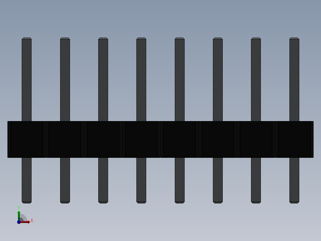 具有匹配插头和插座的原板前视图
