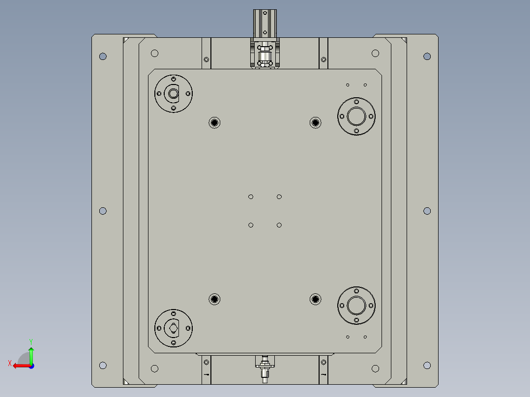 02缸套顶升定位系统-双气缸后视图