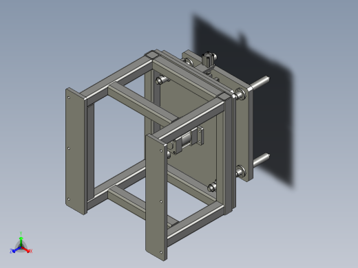 02缸套顶升定位系统-双气缸正等轴测缩略图