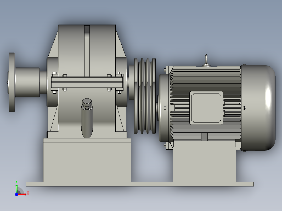 PZ3-MZ03-01B-00电机减速机总成B型前视图