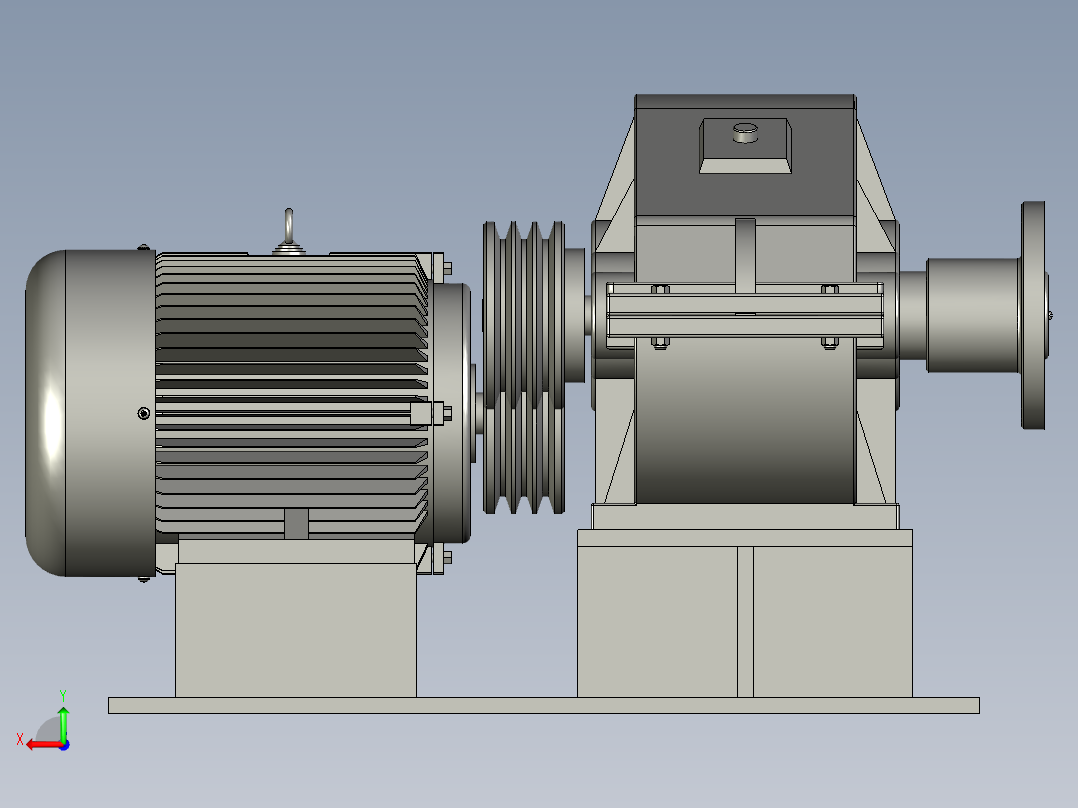 PZ3-MZ03-01B-00电机减速机总成B型后视图