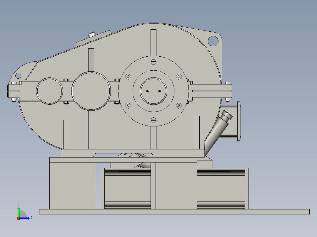 PZ3-MZ03-01B-00电机减速机总成B型左视图