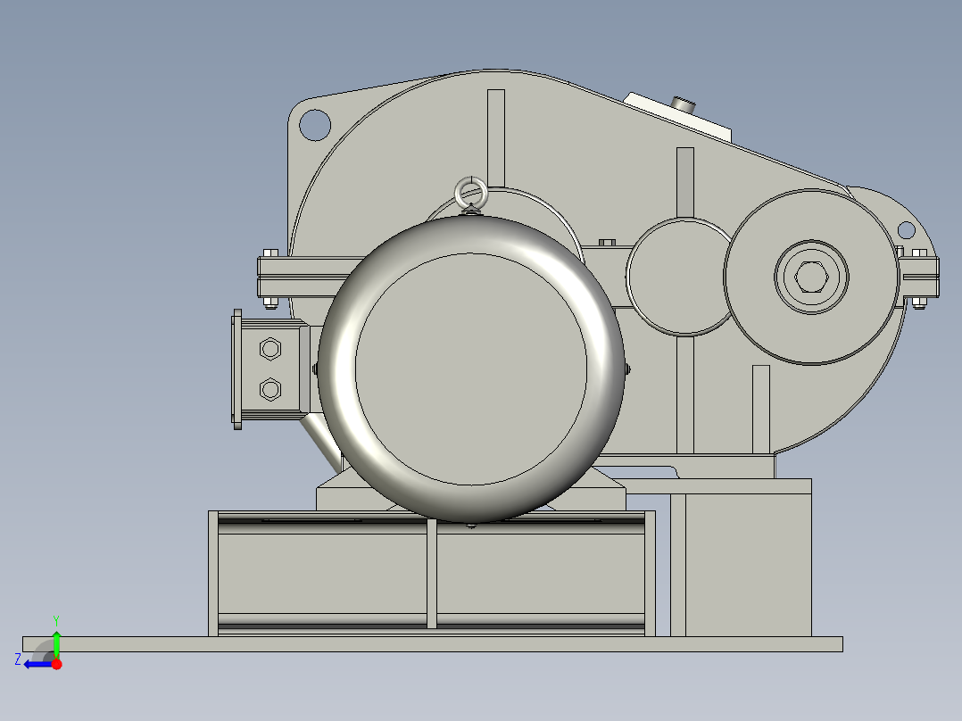 PZ3-MZ03-01B-00电机减速机总成B型右视图