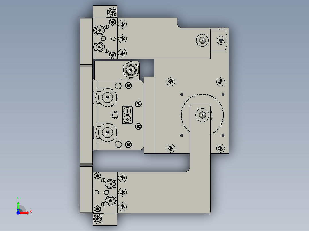 下齿轮抓取总成前视图