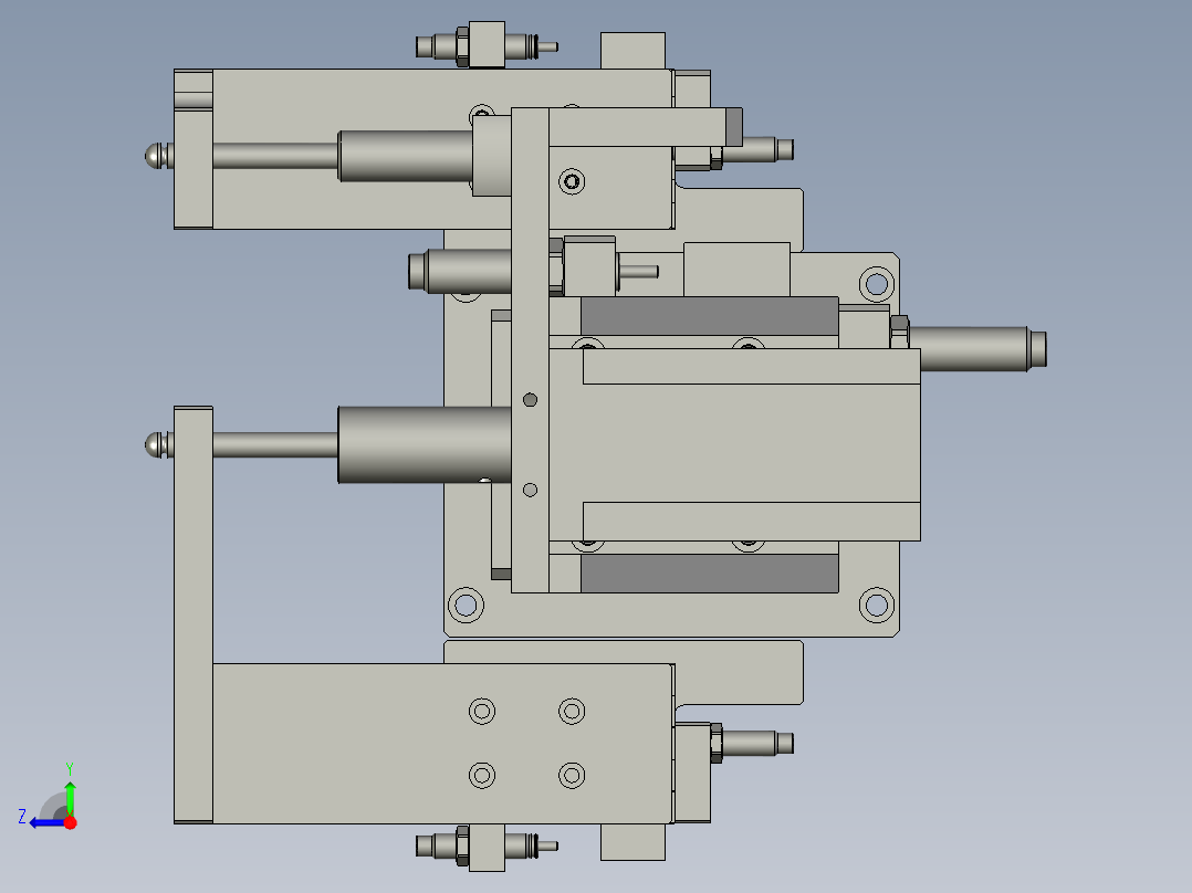 下齿轮抓取总成右视图