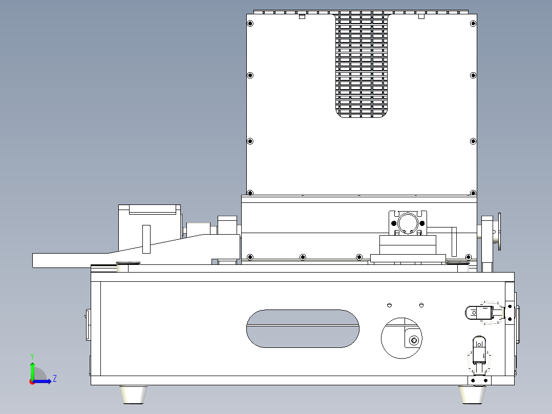 电子元件自动上料机左视图