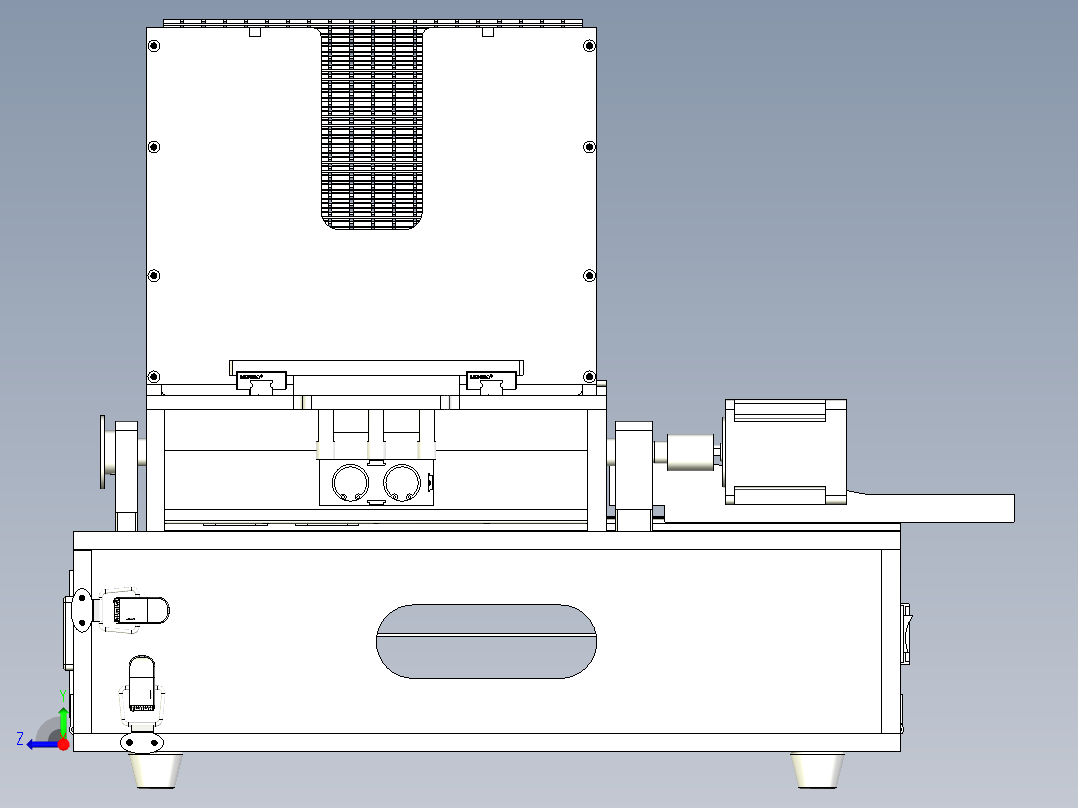 电子元件自动上料机右视图