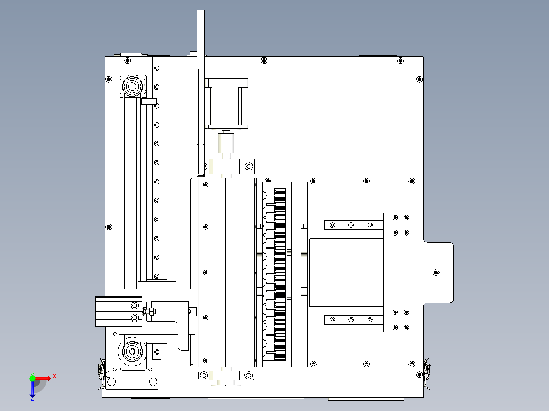 电子元件自动上料机俯视图