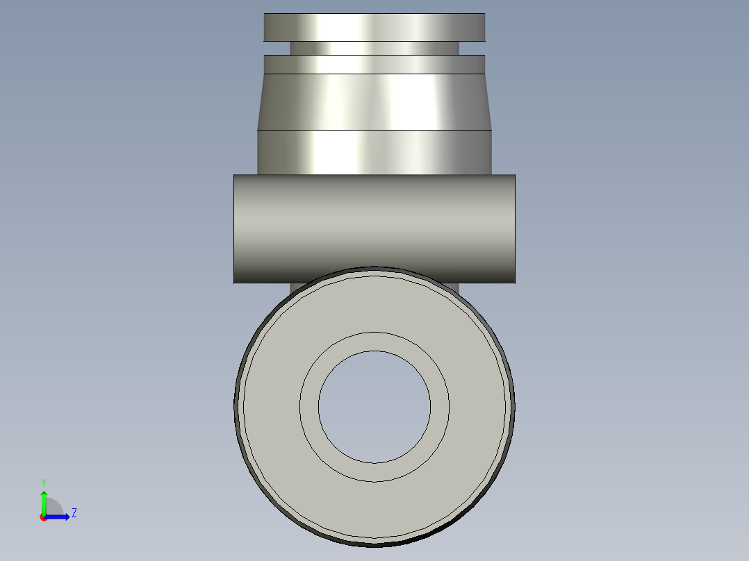 PKG8-6-5通接头-亚德客左视图