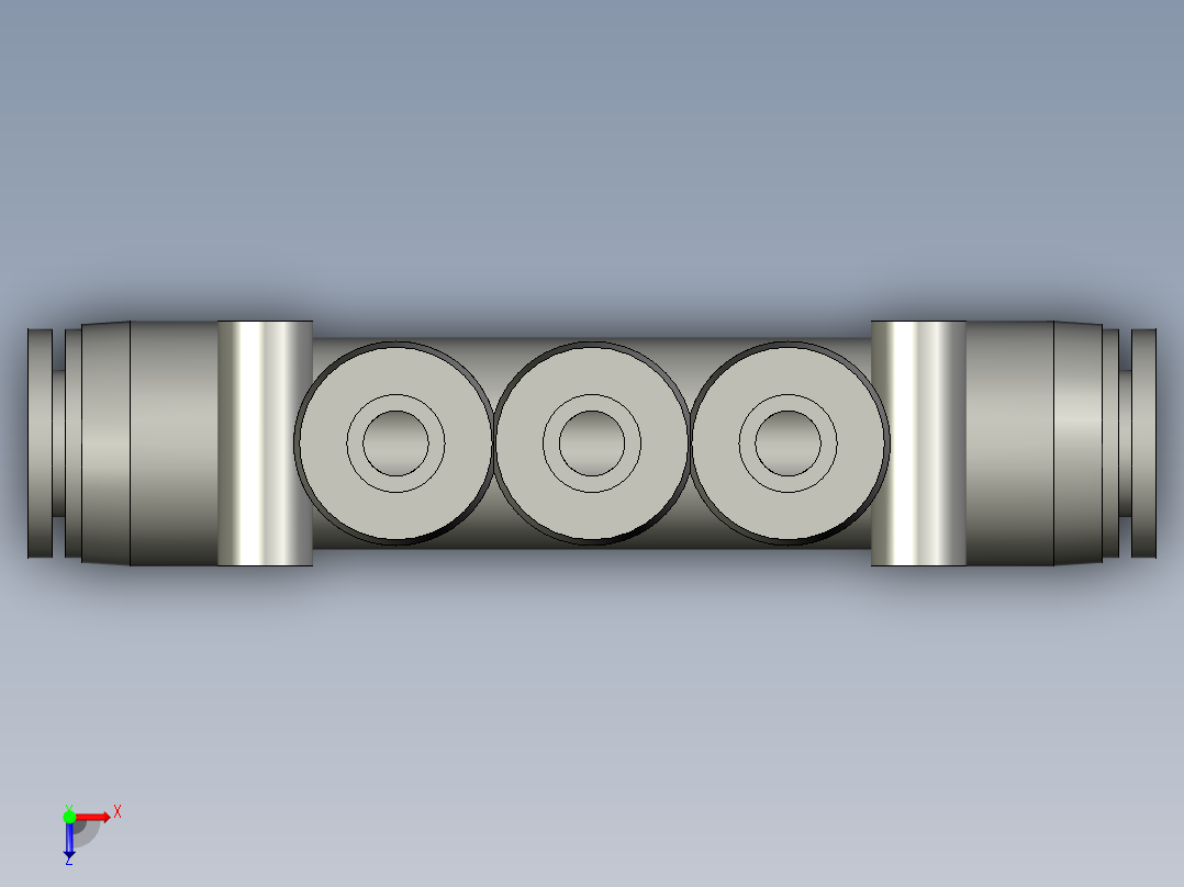 PKG8-6-5通接头-亚德客俯视图