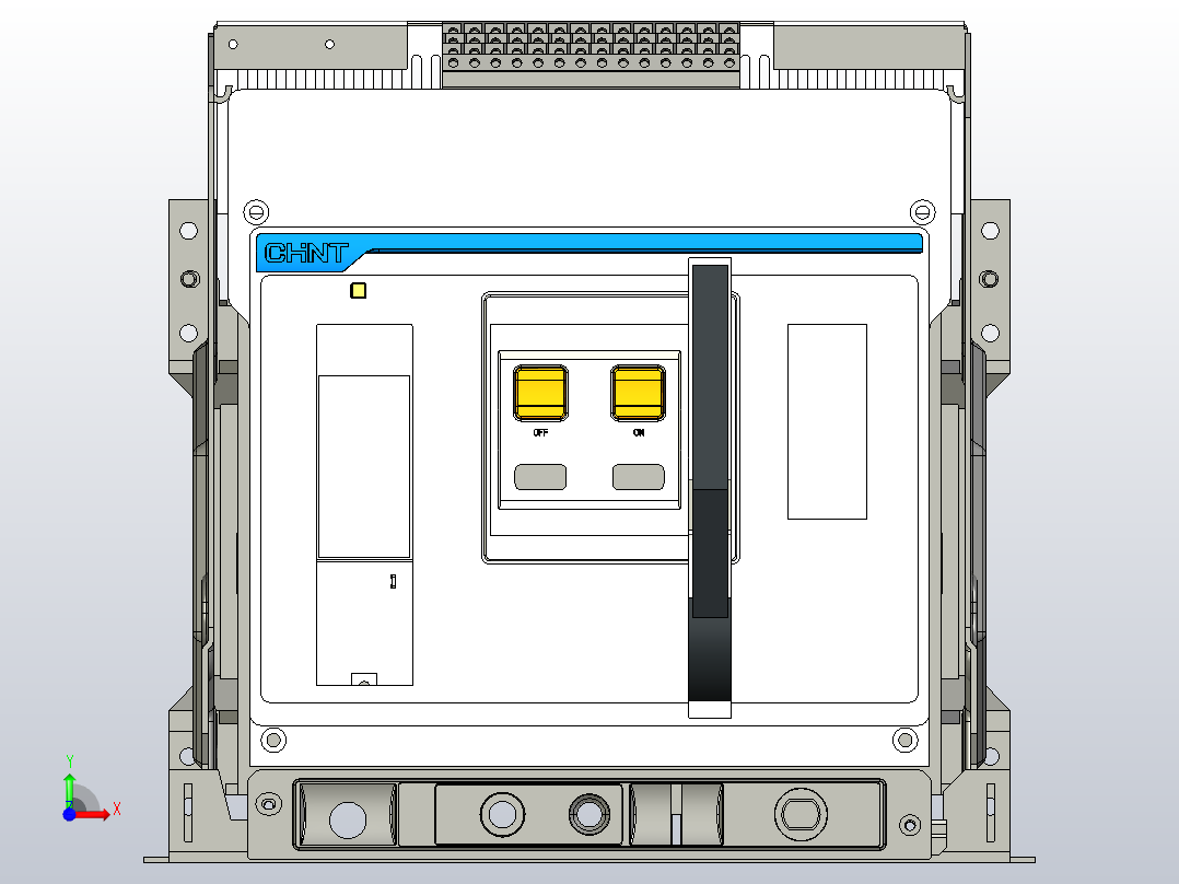 NXAF32N_H32 3P抽屉万能式断路器三维模型202202前视图