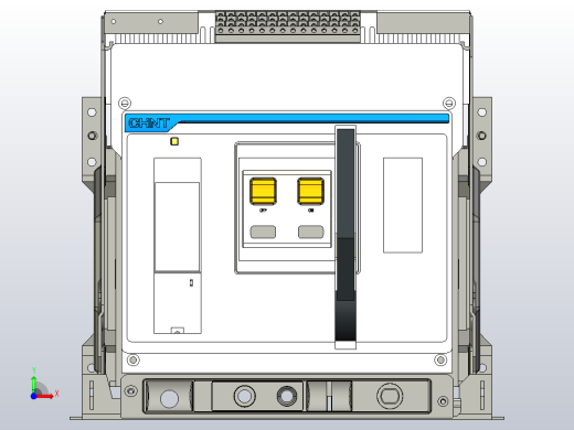 NXAF32N_H32 3P抽屉万能式断路器三维模型202202前视缩略图