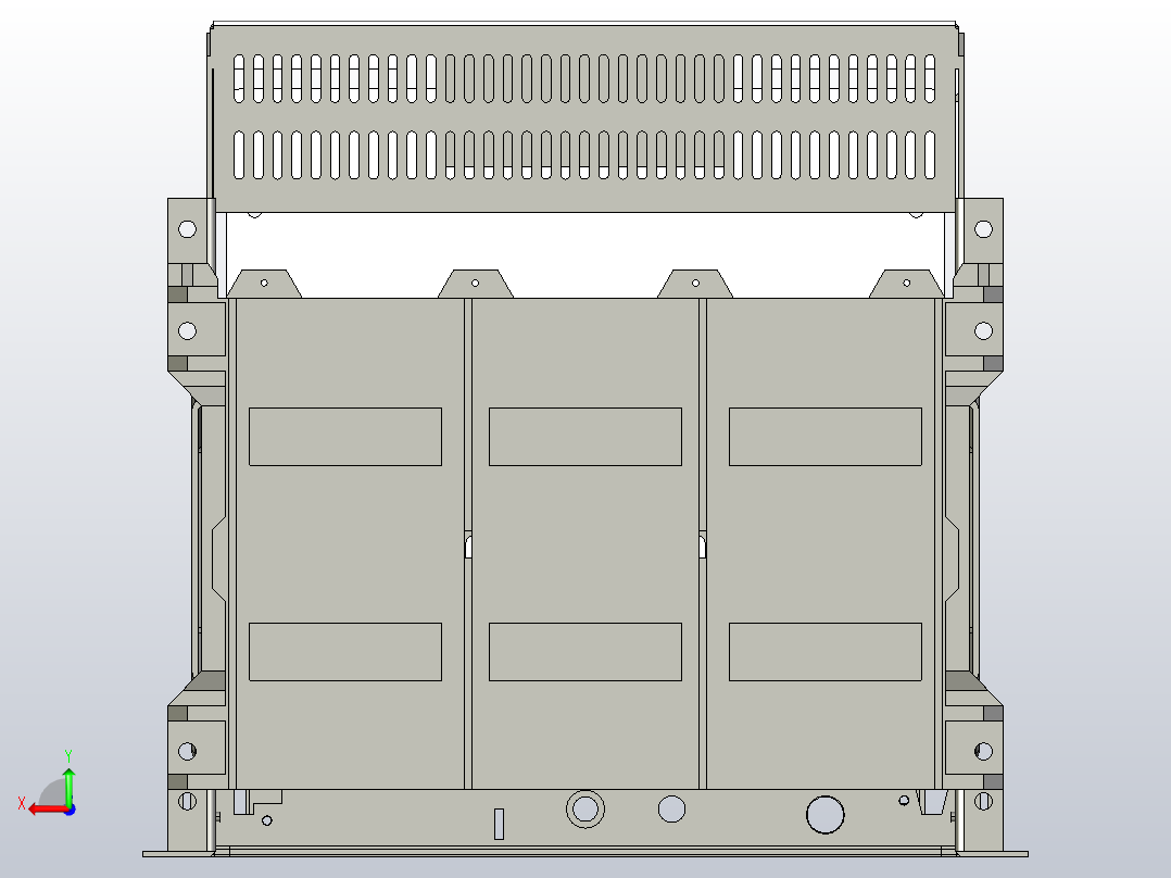 NXAF32N_H32 3P抽屉万能式断路器三维模型202202后视图