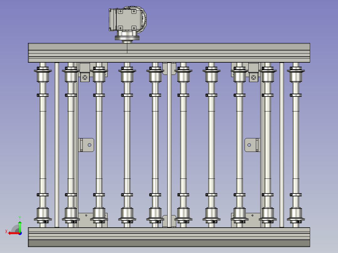 大众积放辊筒线-下料端后视图