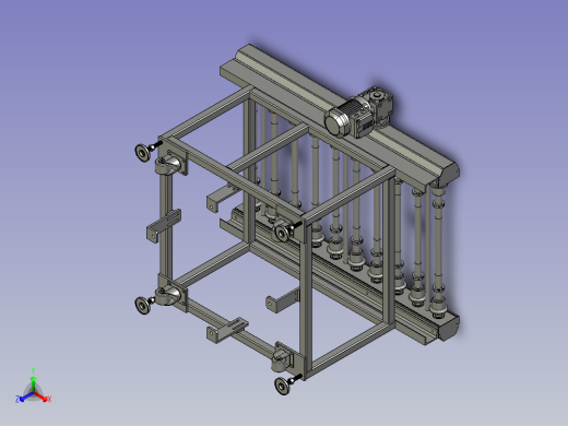 大众积放辊筒线-下料端正等轴测缩略图