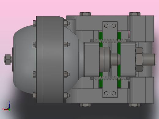 PDA气动盘式制动器_PDA5 300×12.7-153后视缩略图