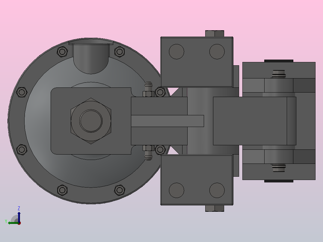 PDA气动盘式制动器_PDA5 300×12.7-153左视图