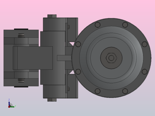PDA气动盘式制动器_PDA5 300×12.7-153右视缩略图