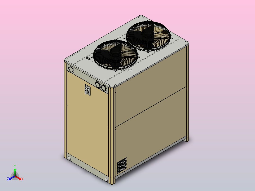 Parker Hiross ICEP020-024冷却器正等轴测图