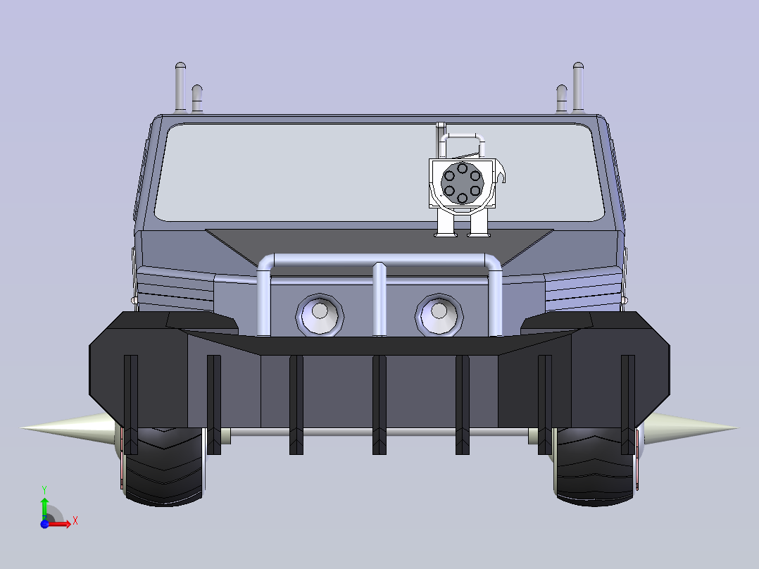 比赛战车前视图