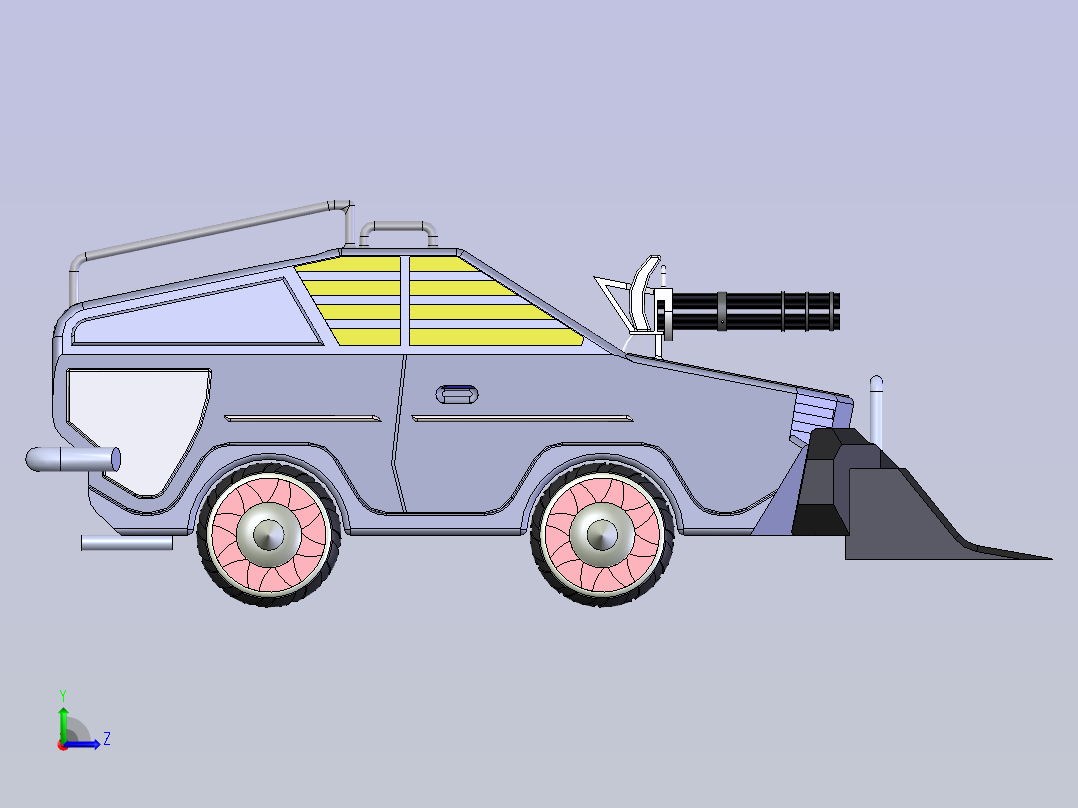 比赛战车左视图