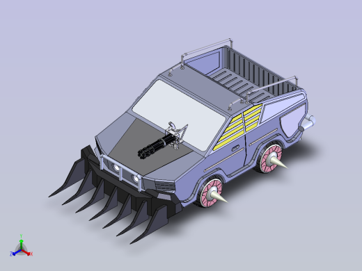 比赛战车正等轴测缩略图