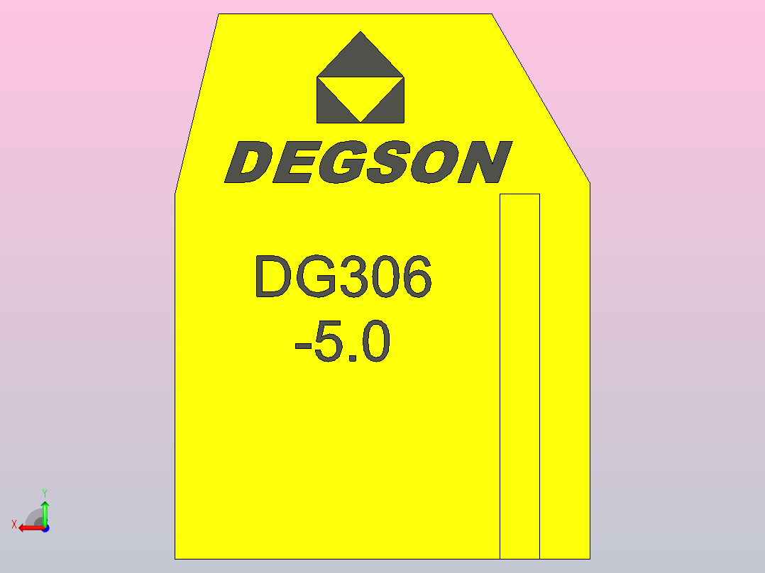 7针DG306 5黄色间距5毫米ipt后视图