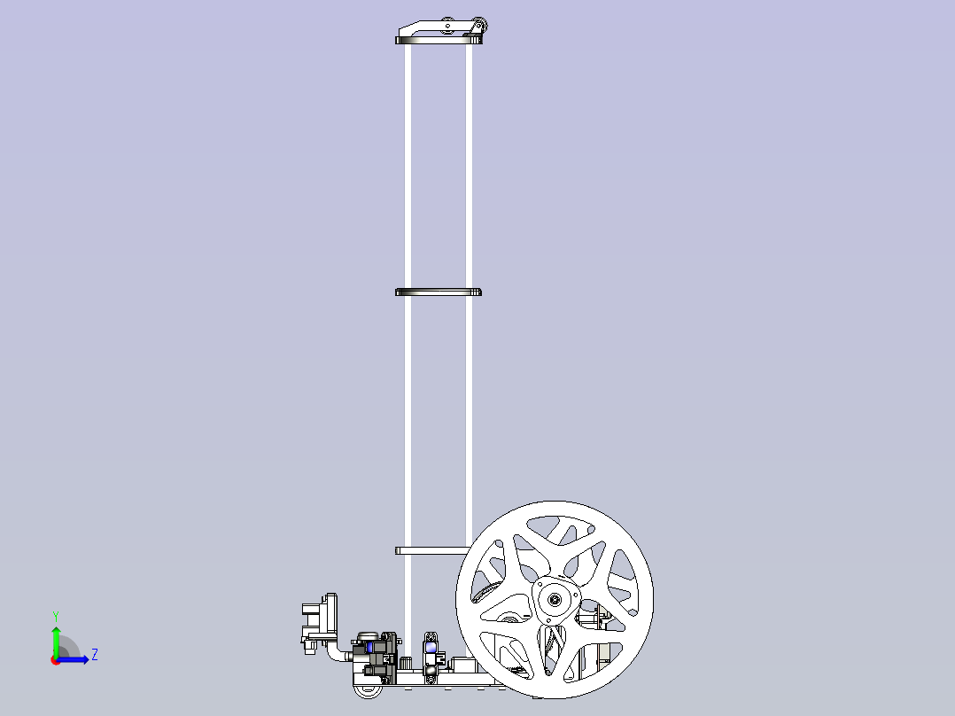 无碳小车(电控组)3D图纸左视图