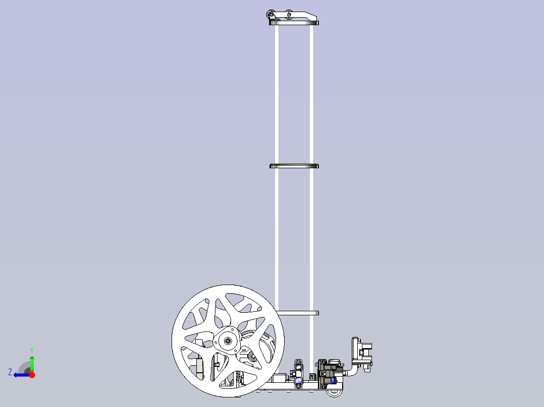 无碳小车(电控组)3D图纸右视图
