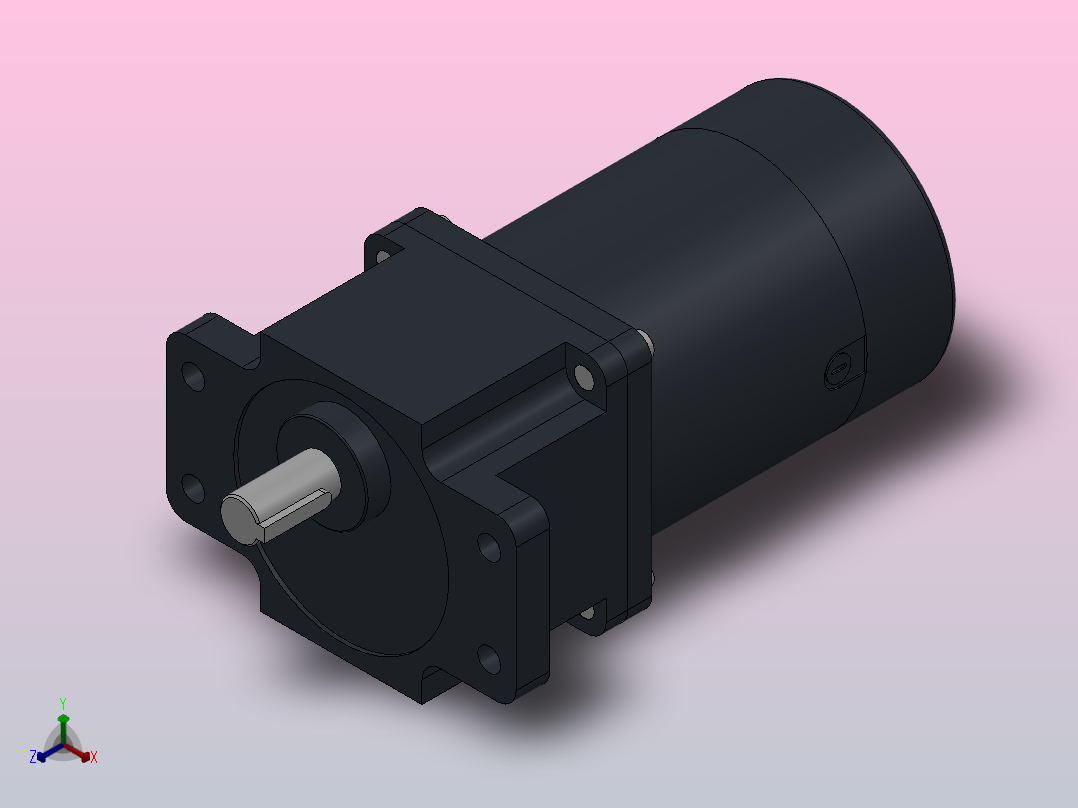 90DC(40W╱70W)微型直流组合型减速电机[90DC40GV12R16-90GF6HE]主视图