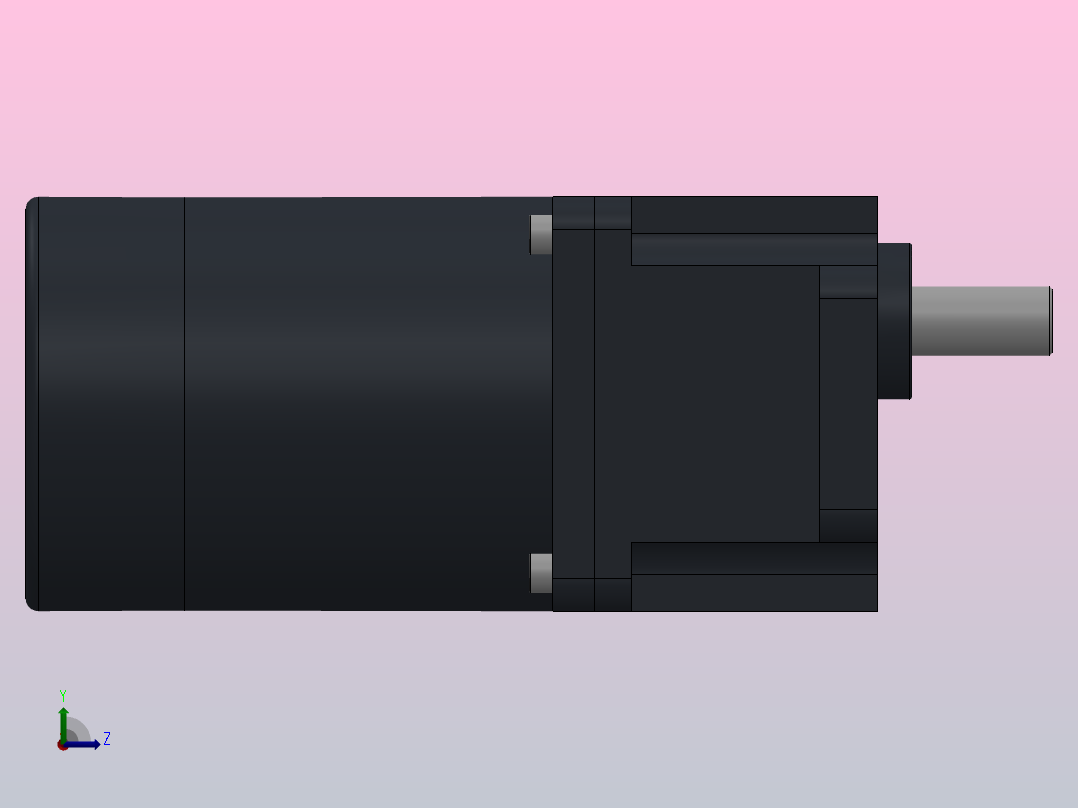 90DC(40W╱70W)微型直流组合型减速电机[90DC40GV12R16-90GF6HE]左视图