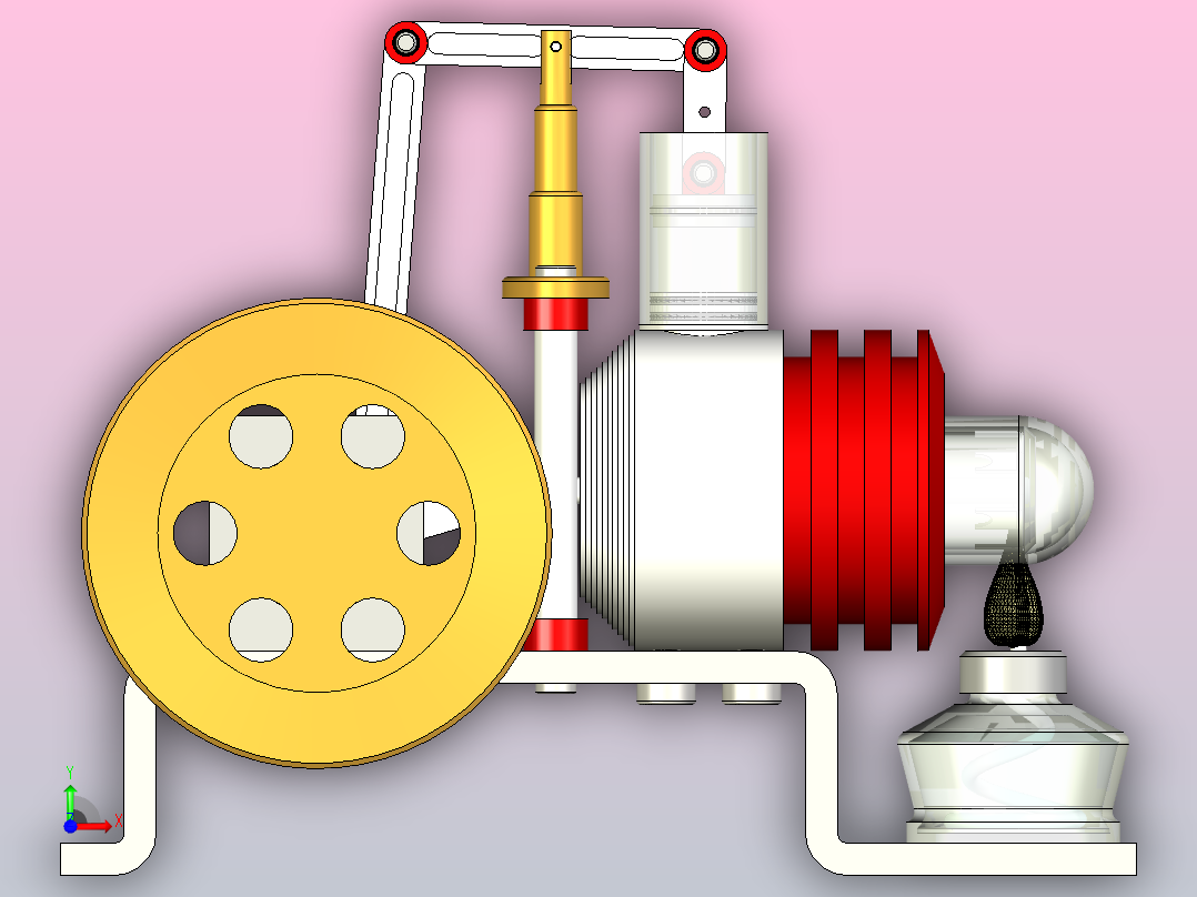 斯特林外燃发动机前视图