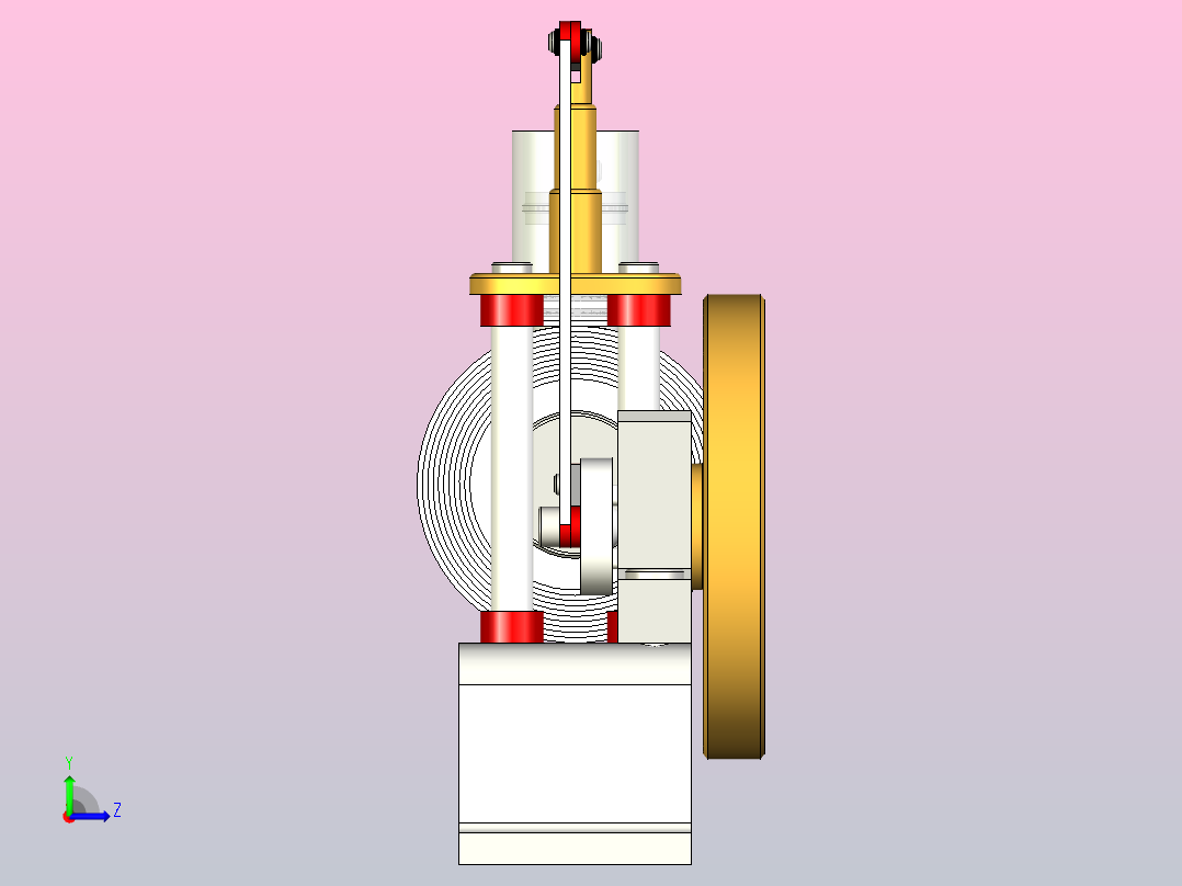斯特林外燃发动机左视图