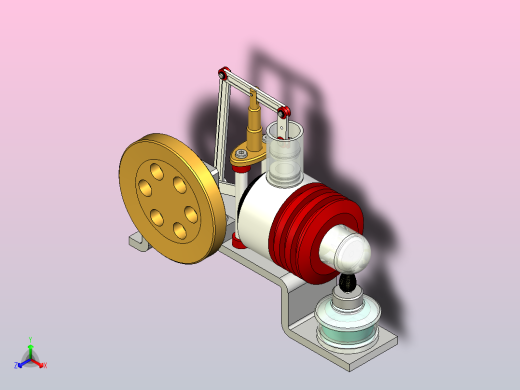 斯特林外燃发动机正等轴测缩略图