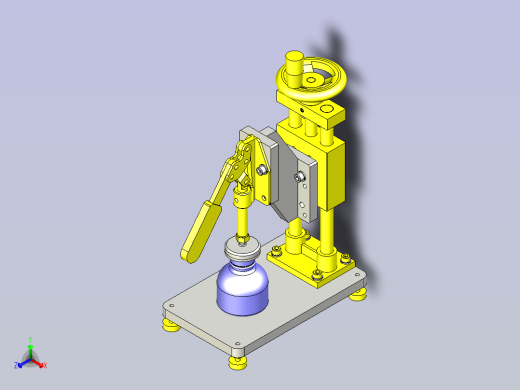 瓶盖插入夹具3D图纸