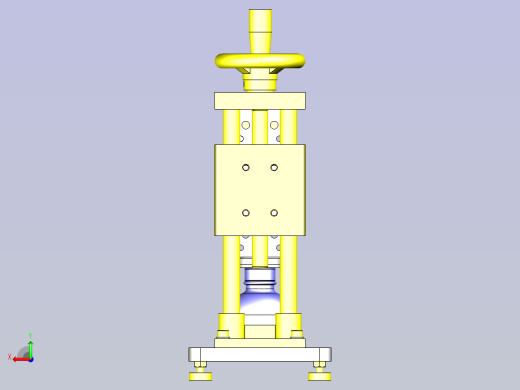 瓶盖插入夹具3D图纸后视缩略图