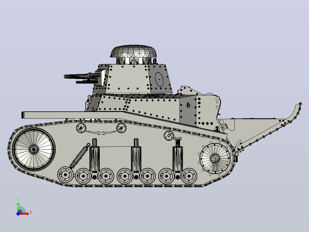 T-18 或 MS-1 坦克前视图