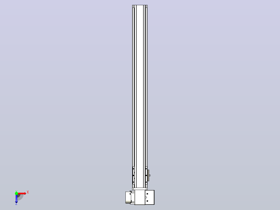 皮带直线轴半封闭可选导轨TPA-HNB-65S-90-L650-RP-C-P20-N3俯视图