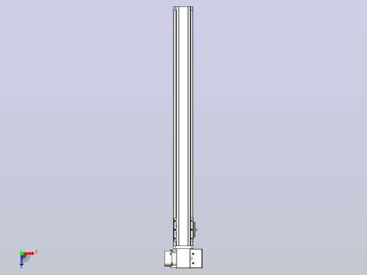 皮带直线轴半封闭可选导轨TPA-HNB-65S-90-L650-RP-C-P20-N3俯视缩略图