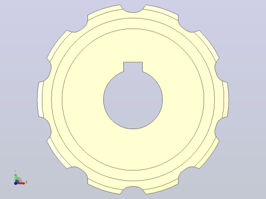 JS YS300-7-10T-R25-C1机加工主动轮前视缩略图