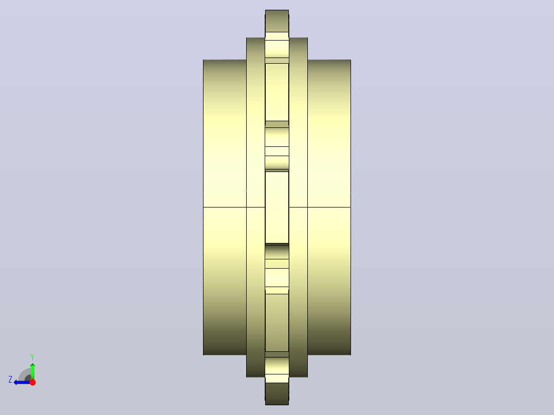 JS YS300-7-10T-R25-C1机加工主动轮右视图