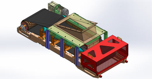 化肥颗粒传送带3D图纸 Solidworks设计缩略图