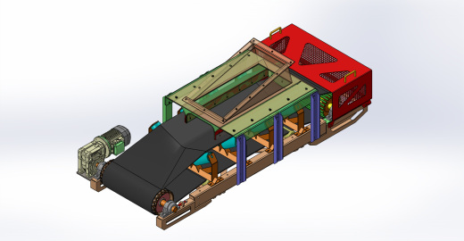 化肥颗粒传送带3D图纸 Solidworks设计缩略图