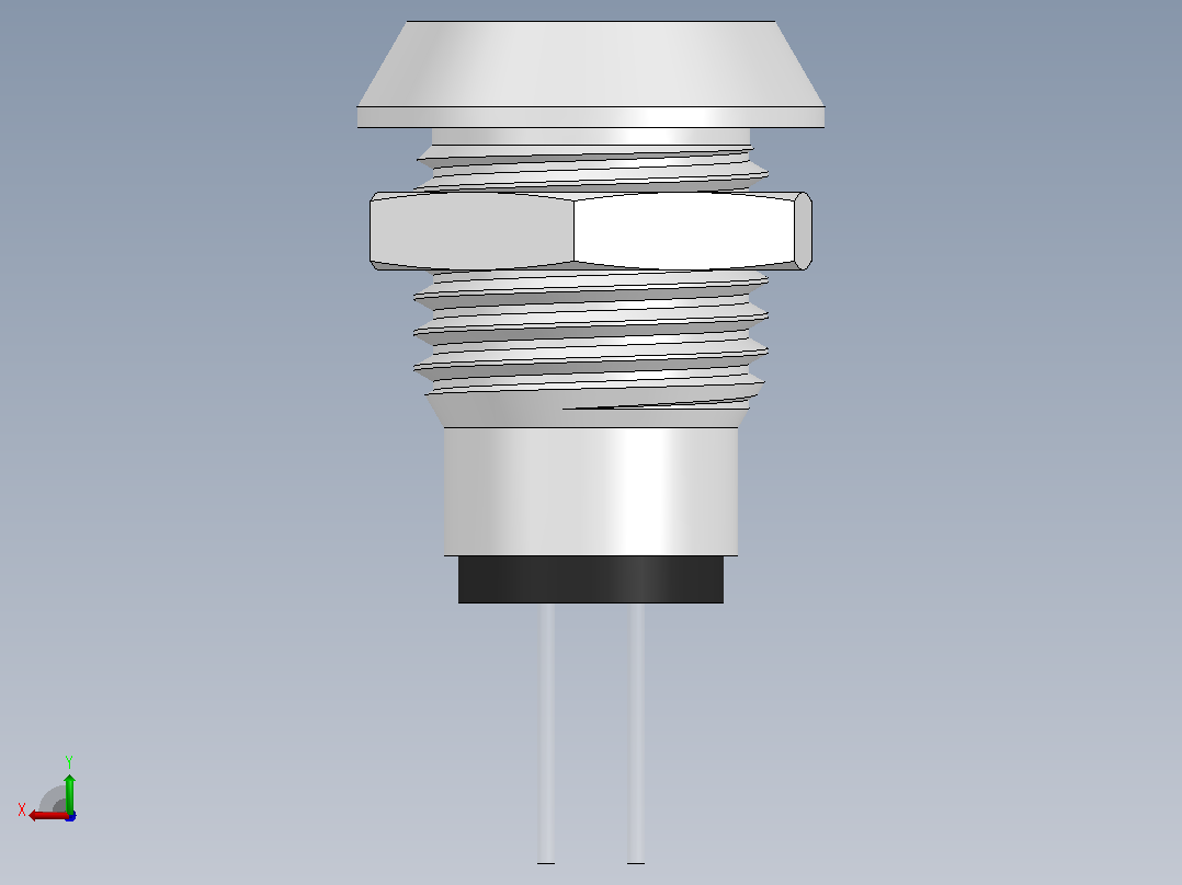 LED 5 mm面板安装支架后视图