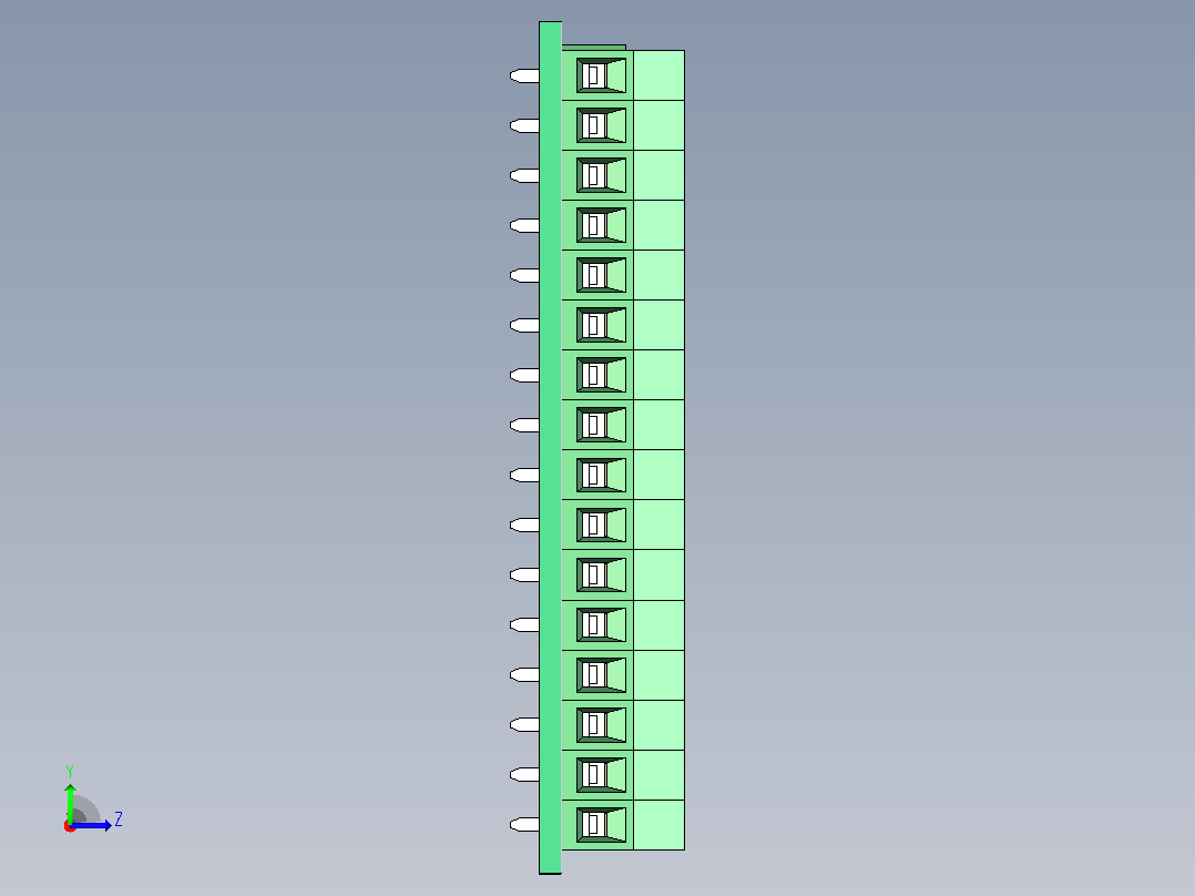 端子排PCB Terminal Block DEG381-3.5-PCB Terminal Block DEG381-3.5左视图