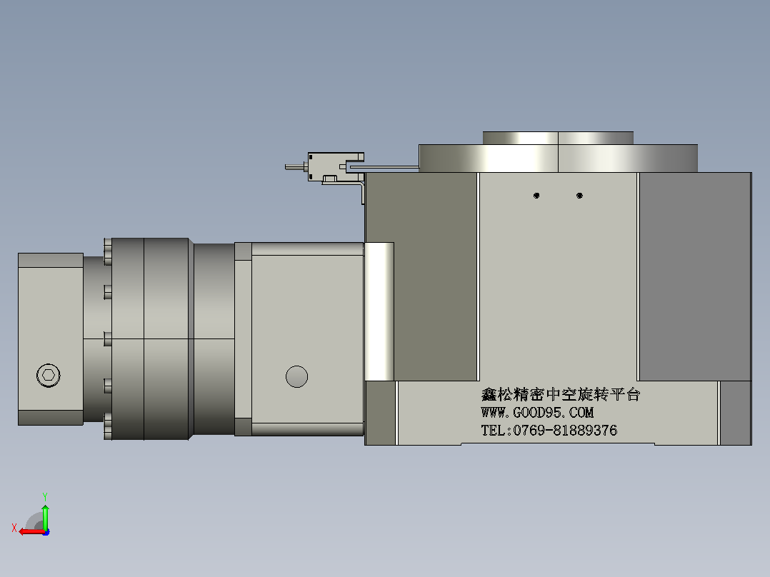 鑫松中空旋转平台PCM180-L1(19-70-90-M6)后视图