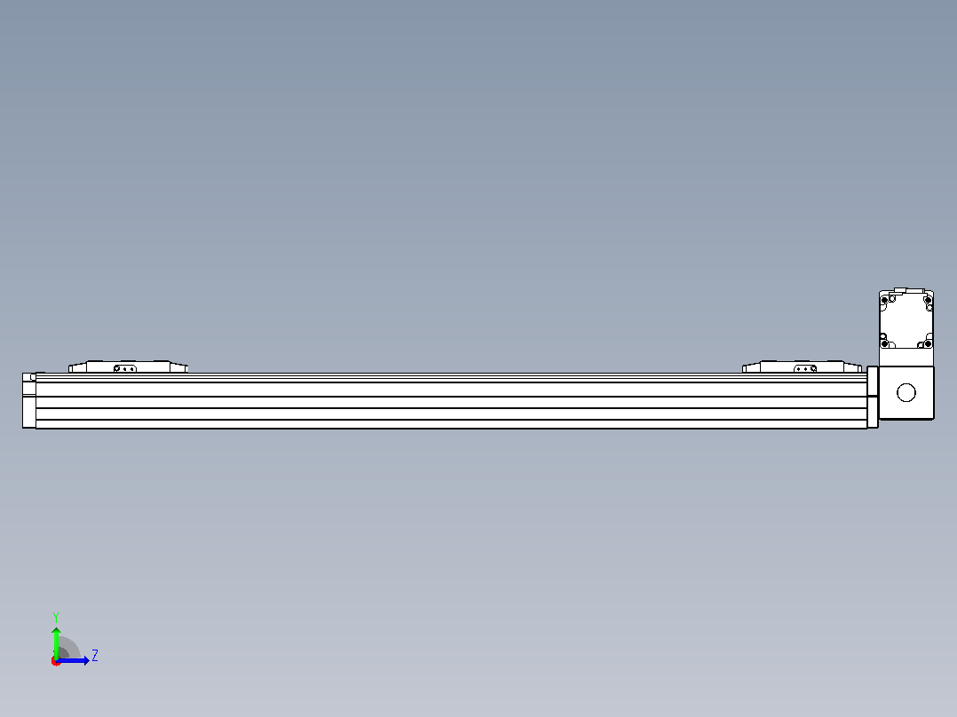皮带直线轴双滑块型TPA-GCBS-80-P60-L300-RU-M20-N3左视图