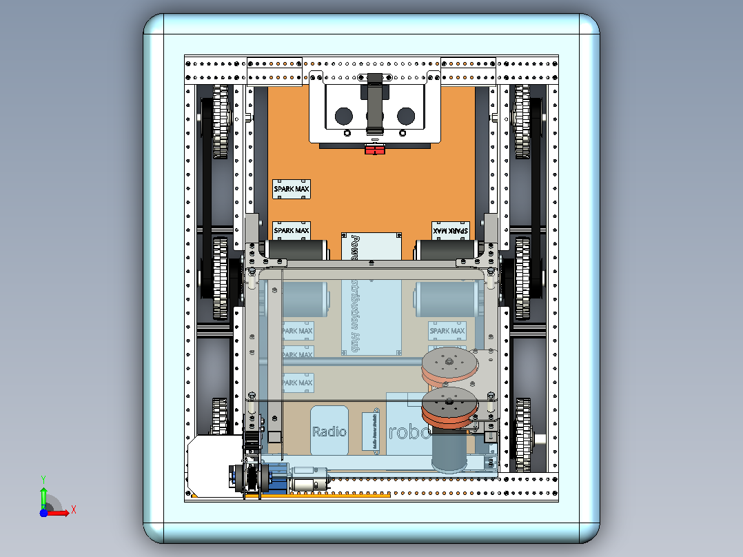 Everybot 2024教育竞赛机器人小车前视图